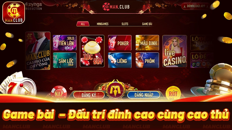 Game bài đổi thưởng – Đấu trí đỉnh cao cùng cao thủ Man Club